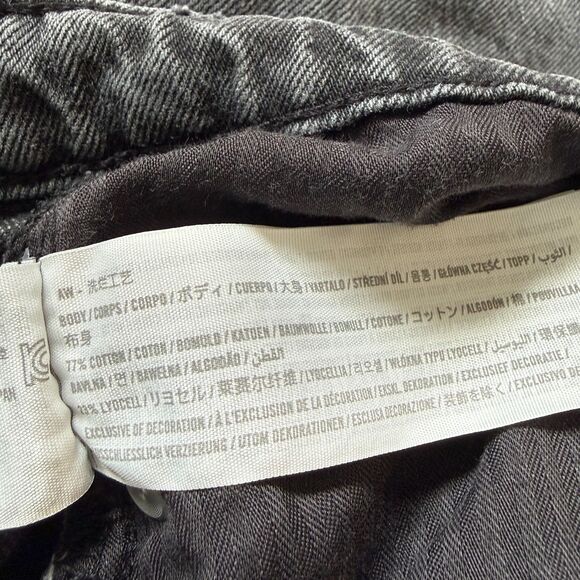 Abercrombie & Fitch High Rise Black Denim Midi Skirt - Picture 9 of 9